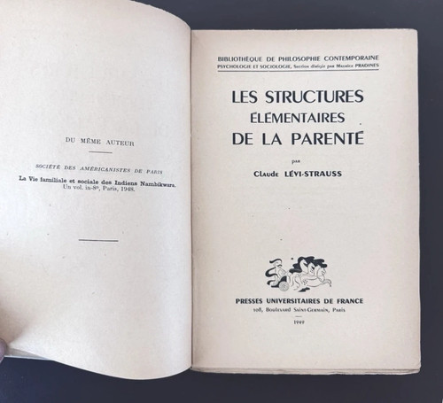 Claude Lévi-Strauss – Les Structures Élémentaires de la Parenté 1949, 1st Ed - Picture 2 of 10