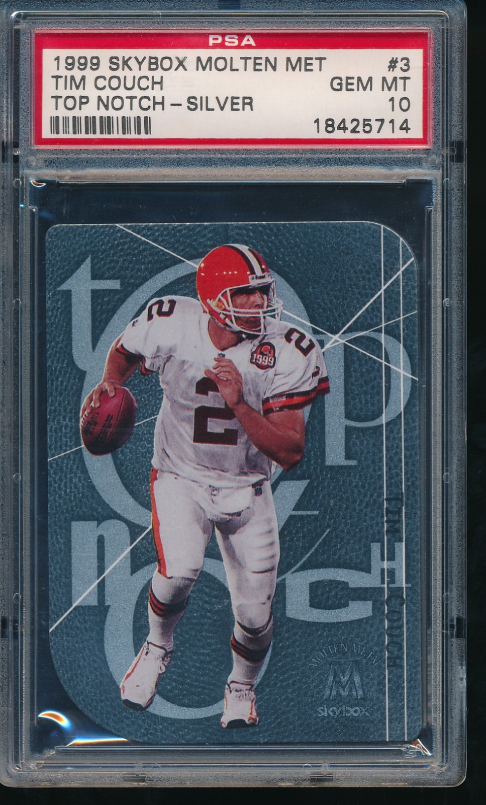 Tim Couch Skybox Molten Metal Top Notch #3 Top Notch-Silver