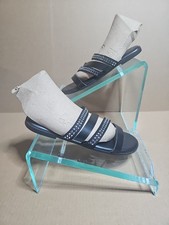 Time and Tru Womens Asymmetric Sz 8 Strappy Gladiator Rhinestone Sandals.   A6