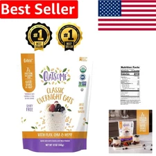 Organic Chia & Flax Overnight Oats, Gluten-Free & Nutritious - 7g Protein, 12oz
