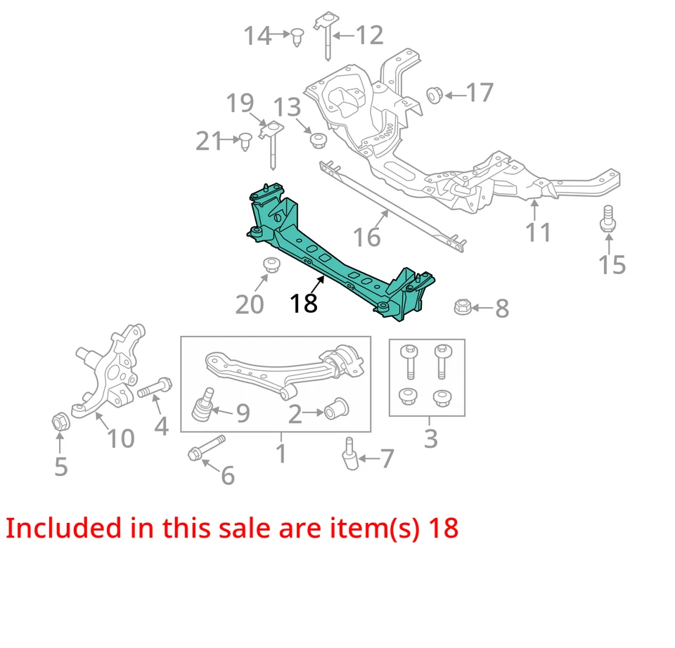 2011 - 2014 Ford Mustang berço do motor dianteiro crossmember subquadro fabricante de equipamento original - Imagem 4 de 4