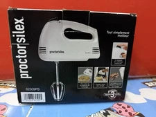 PROCTOR SILEX WHITE 5 SPEED HAND MIXER KITCHEN APPLIANCE 62515PS 125 WATT MIXING