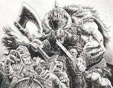 Death Dealer on Battlefield-Hyper Detailed OOAK Original Ink Drawing- Myke Art | eBay US (Buy It Now)