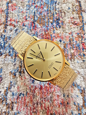 Vintage Rotary Gold Plated Handaufzug 17 Jewels Swiss Made - 33,5 mm