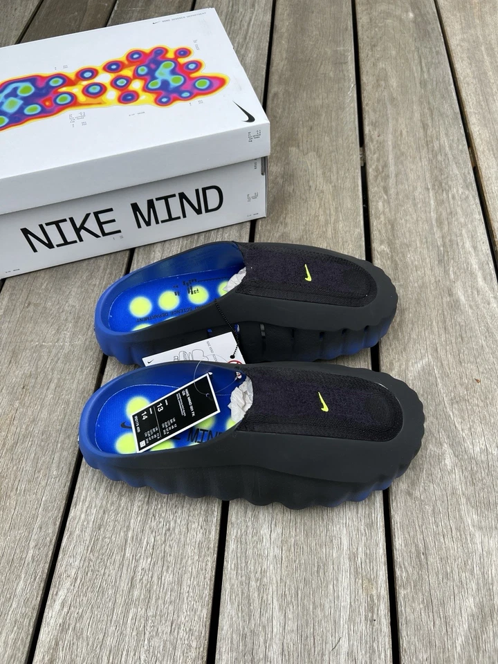 Nike Mind 001 Flyknit Slide Hyper Royal Black - EU 47,5 NEU & OVP | Händler - Bild 1 von 4