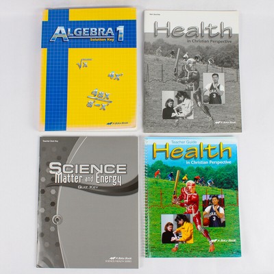 Posten Of 4 A Beka Bücher Für Lehrer IN Gesundheit Algebra 1 Und Science