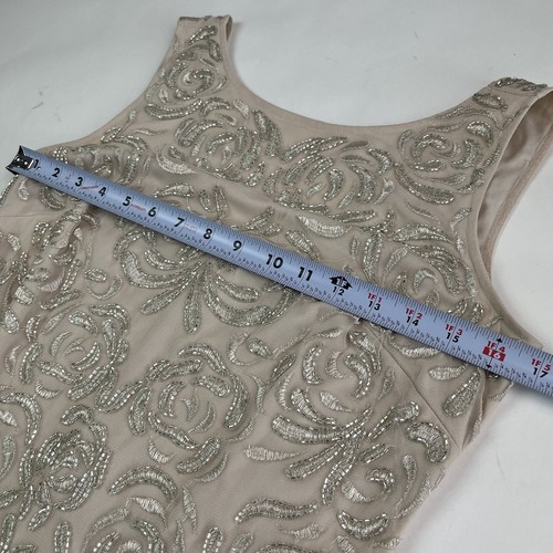 Aidan Mattox Beaded Embroidered Shift Dress size 8 Gatsby Cocktail Party Glam - Picture 6 of 15