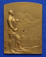 1909 SECESYJNA PLAKIETKA D-WSCHÓD. ALPEJSKIE STOWARZYSZENIE-ZGROMADZENIE ZNAK WIEDEŃ. HUDER