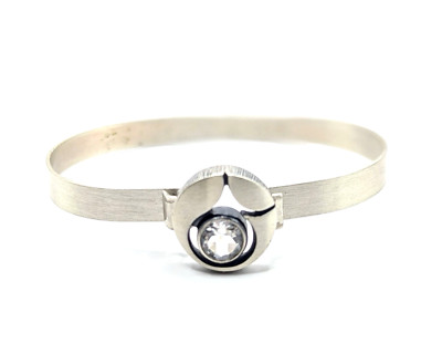 Vintage Designer Armband 800 Silber + Bergkristall Art.-Nr:1957