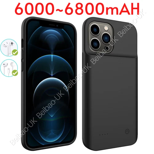 Smart Battery Charger Case Power Bank Cover For iPhone 14 13 12 11 Pro XR 8 7 6s