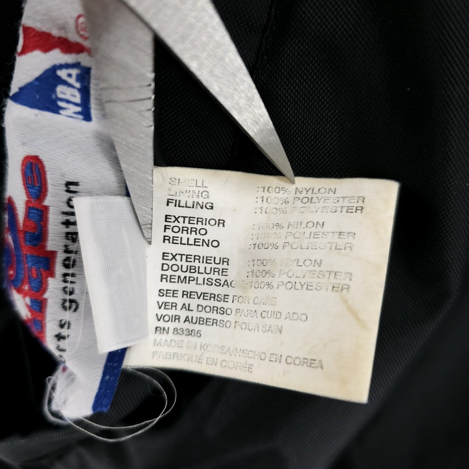 Unique 76ers Reversible Jacket Nylon Fleece Black Blue Vintage Men's