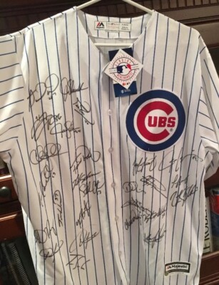 Authentic MLB 2015 Chicago Cubs Signed Jersey ENTIRE TEAM Cahill Maddon Arrieta 