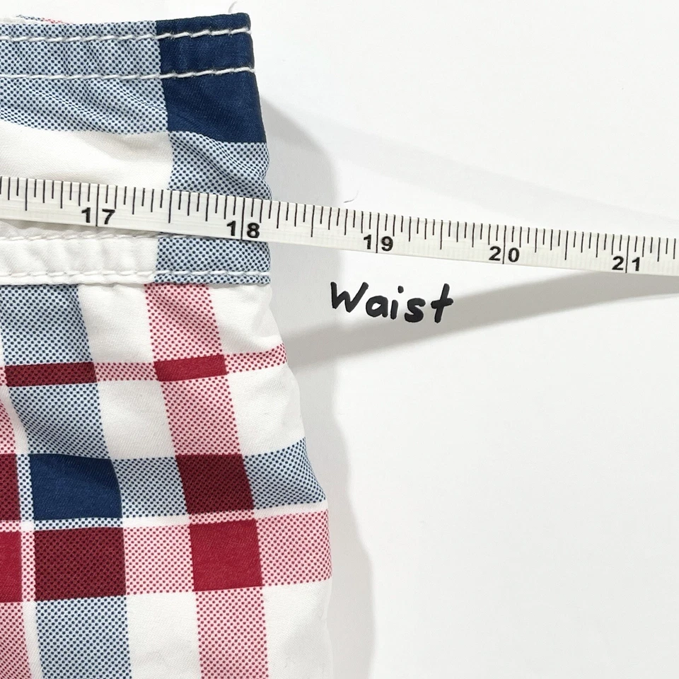 Pantalones cortos antiguos azul marino hombre talla XL blanco azul y rojo saucy Foto 3 de 4