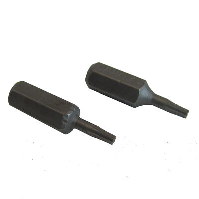 PAIR of Torx T8 Screw driver Bit 2 pack long life titanium coated star 8 TX8 new