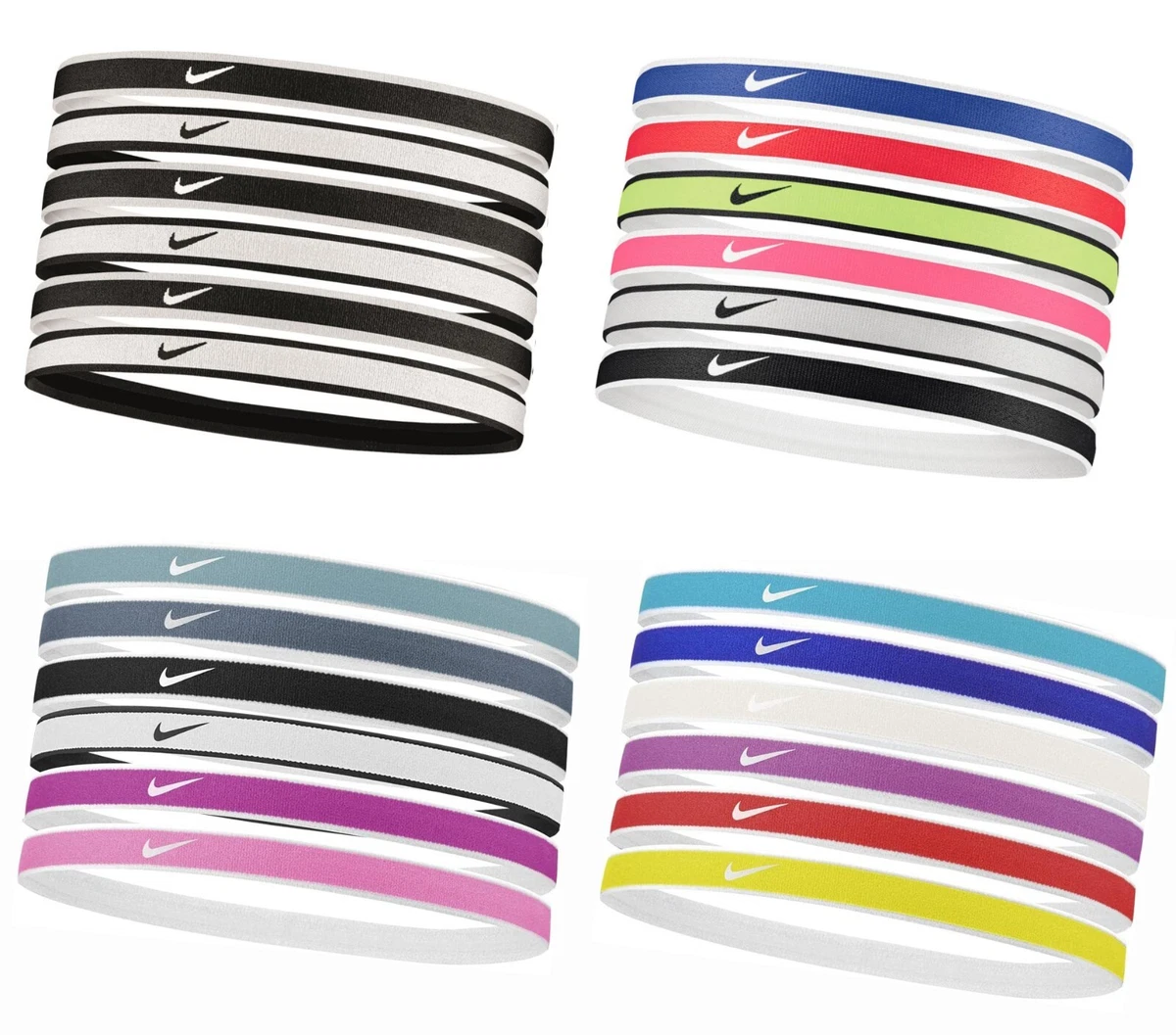 Nike Swoosh Sport Headbands 6pk 2.0 bandeaux sport pour cheveux