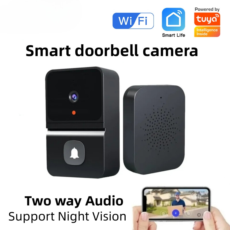 Video Doorbell Wireless Camera 480P Smart Home Security Protection Night Vision-image