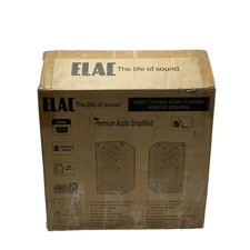 Elac Debut ConneX DCB41 Powered HDMI ARC Pair of Bookshelf Speakers Walnut Open