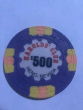 Real Vintage Harolds’ Club $500 Casino Chip Purple