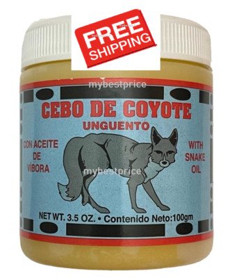 Cebo de coyote unguento with snake oil for sore muscles con aceite de vibora