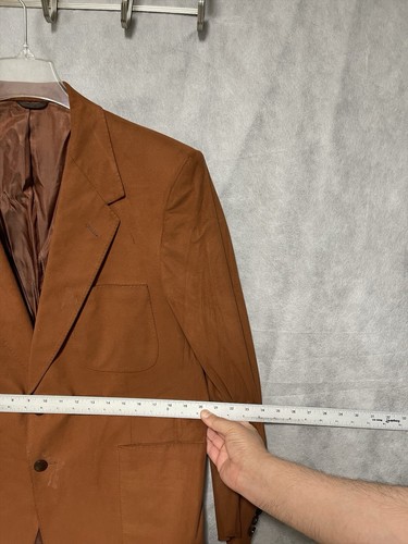 Hammonton Park Blazer Men's 40R Rust Suede Business Office Coat Jacket Luxury - Picture 5 of 16