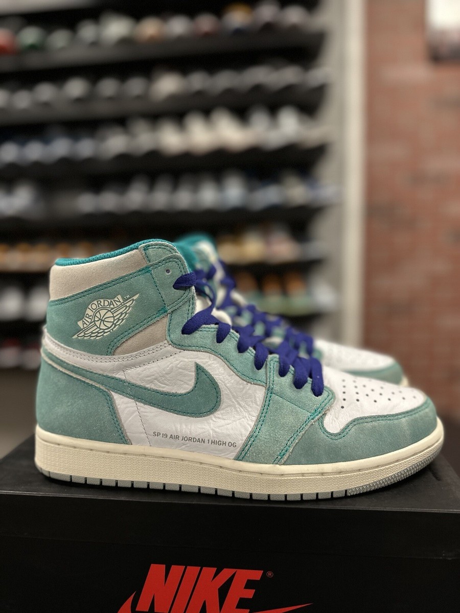 Size 9.5 - Jordan 1 Retro OG High Turbo Green White Leather  display picture 2