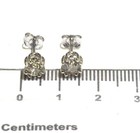 14k white gold 1.05ct Double U prong European round diamond stud earrings 1.1g — photo 5