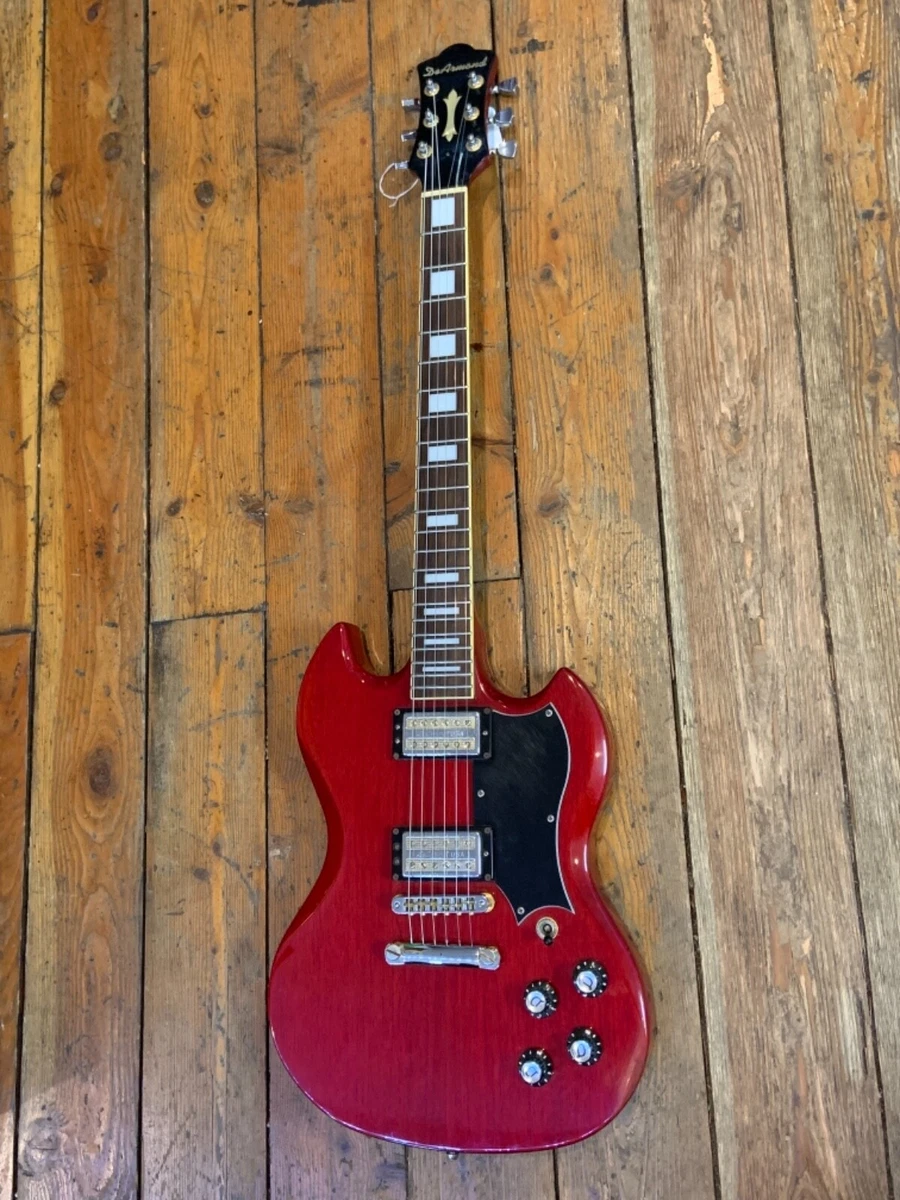 DeArmond S-73 Red MIK electric guitar w/stock USA Gold Foil pickups