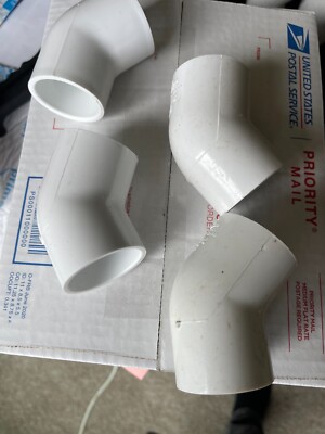 Qty-11   PVC SCH 40 water pipe 1 1/4''  Elbow   45° fitting  Lasco Brand