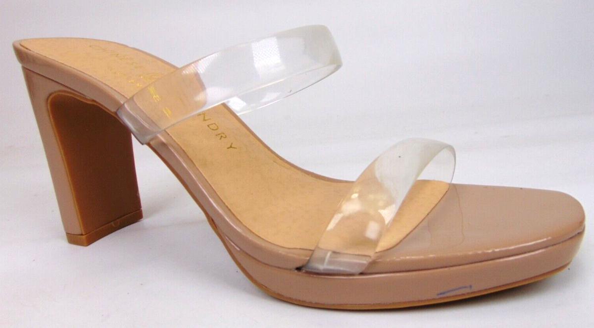 Chinese Laundry Tete Vinyl Clear Heels - 6