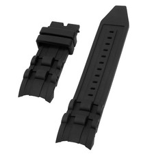 StrapsCo 26mm Black Silicone Rubber Watch Band Strap for Invicta Pro Diver