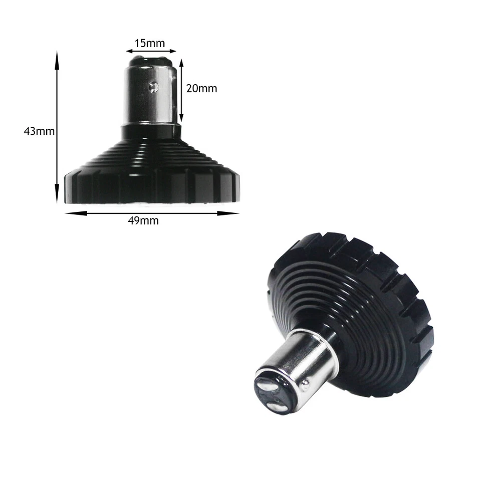 Amber Front Rear Red LED Bullet Shape Turn Signal Lights Set For Harley Davidson - Image 2 of 4