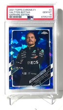 Formula 1 2021 Topps Chrome Sapphire Edition Valtteri Bottas Portrait  PSA 10