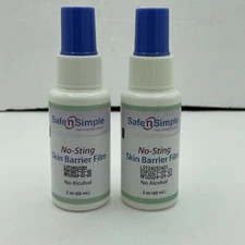 2 Safe n Simple No-Sting Skin Barrier Film 2 oz No Alcohol Bottle Exp 2027
