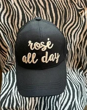 NEW! Genuine C.C Women's Embroidered Quote Cap Adjustable Cotton Baseball CC Cap