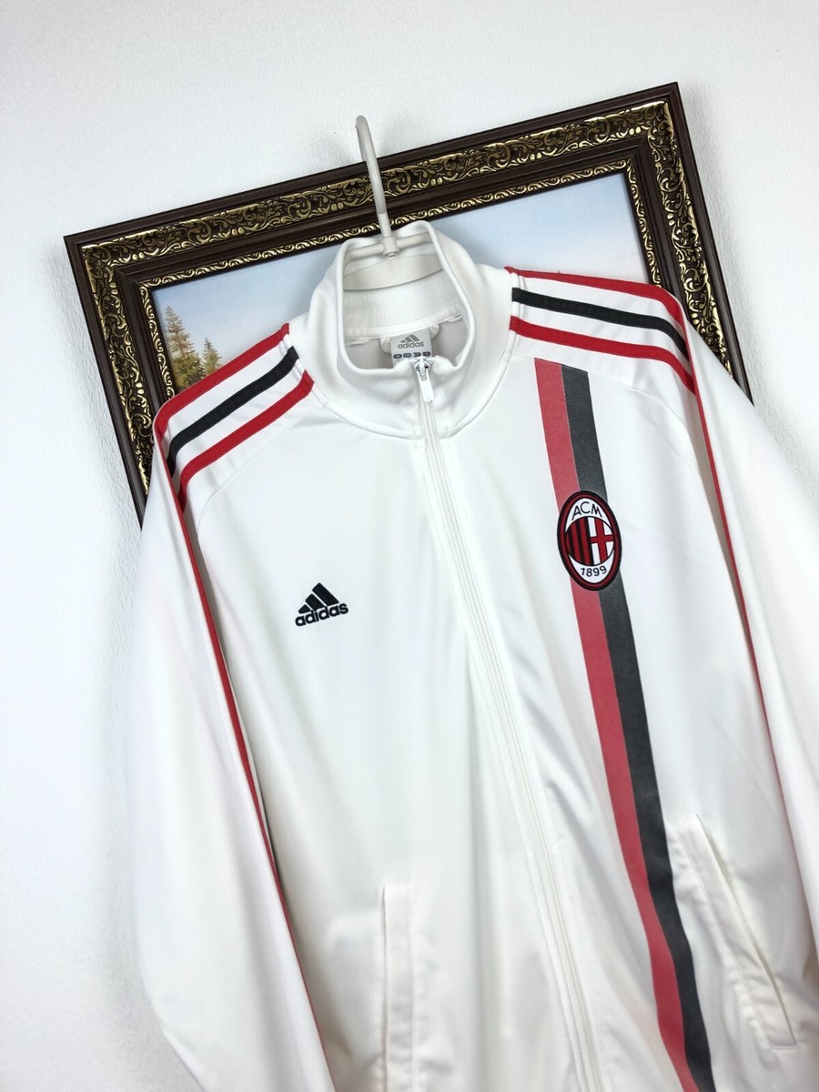 Vintage Adidas AC Milan Football Jacket Soccer Track Top Mens