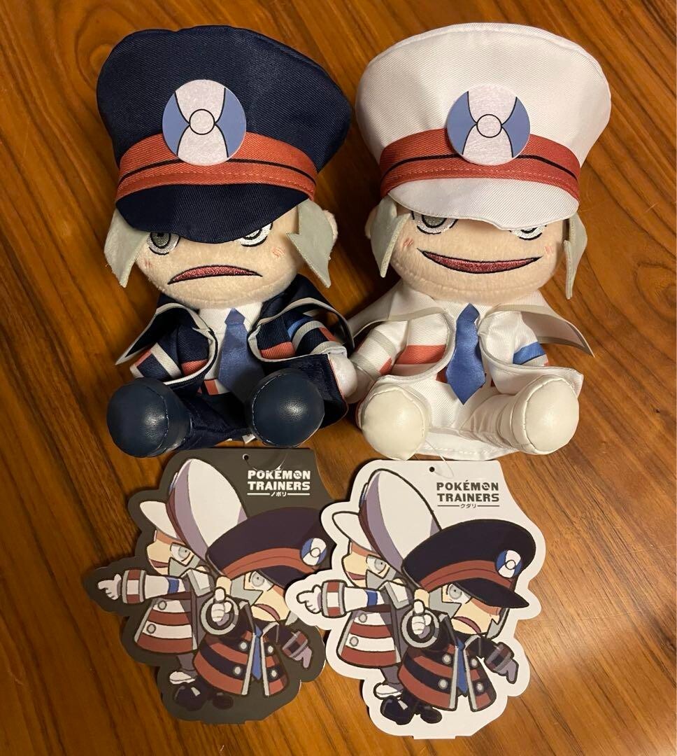 Pokemon Center Original Ingo Emmet Subway Boss Trainer Plush Doll