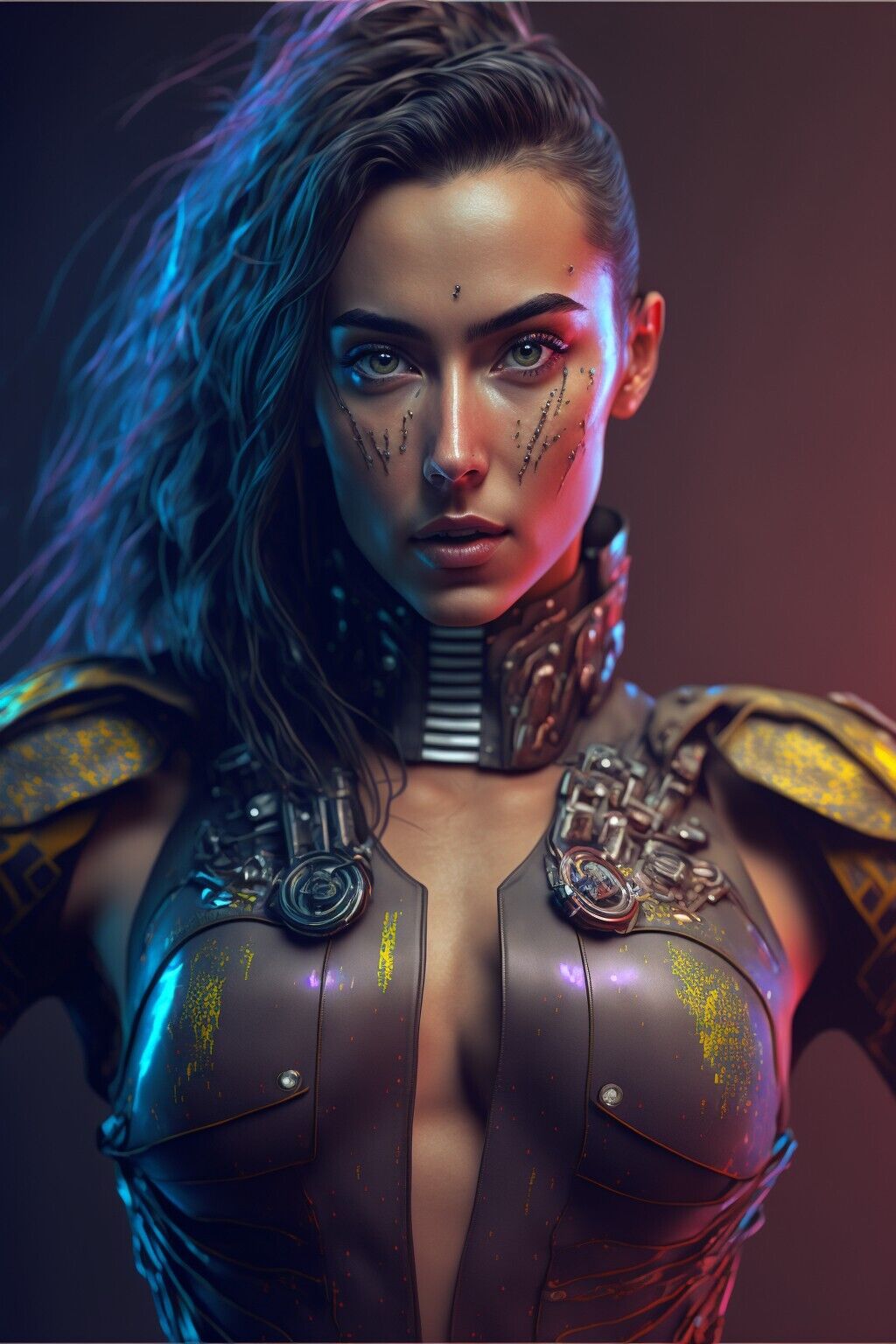 cyberpunk futuristic sci-fi girl world