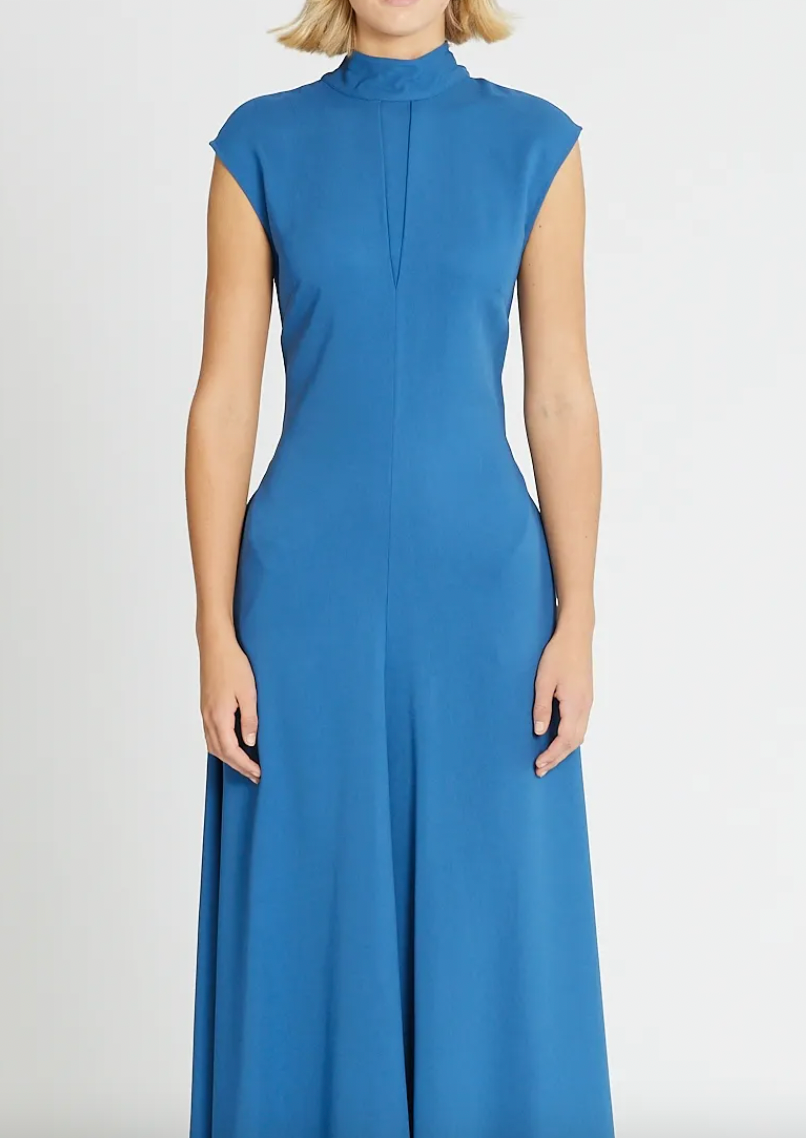 reiss livvy open back midi dress REISS LIVVY OPEN BACK MIDI DRESS in PINK