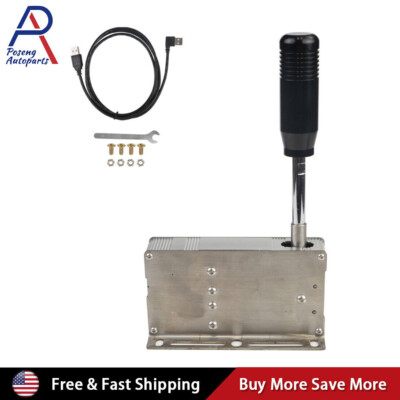 USB Sequential Shifter PC Gearshifter Handbrake For Logitech G25 G27 G29 Silver