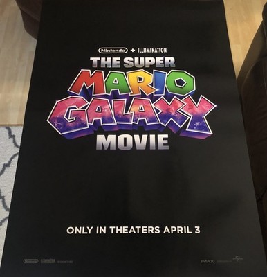 SUPER MARIO BROS GALAXY MOVIE Original DS Double Sided 27x40 Movie Poster Teaser