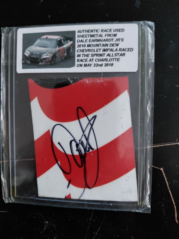 Dale Jr Signed 2010 #88 Raced Used Sheetmetal Charlotte Sprint All Star Race 