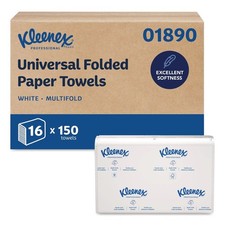 Kleenex 01890 9.2 in. x 9.4 in. 1-Ply Multi-Fold Paper Towels - WT 2400/CT New