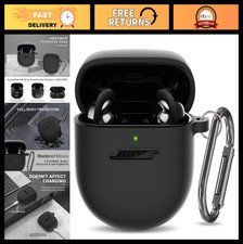 Shockproof Silicone Case for Bose QuietComfort Earbuds II Ultra - Keychain, Bl