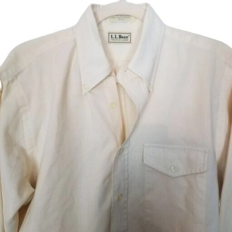 Винтажная рубашка L.L. Bean L.L. Bean платье рубашка на пуговицах рубашка мужчин 32 шеи 16  - Изображение 2 из 4