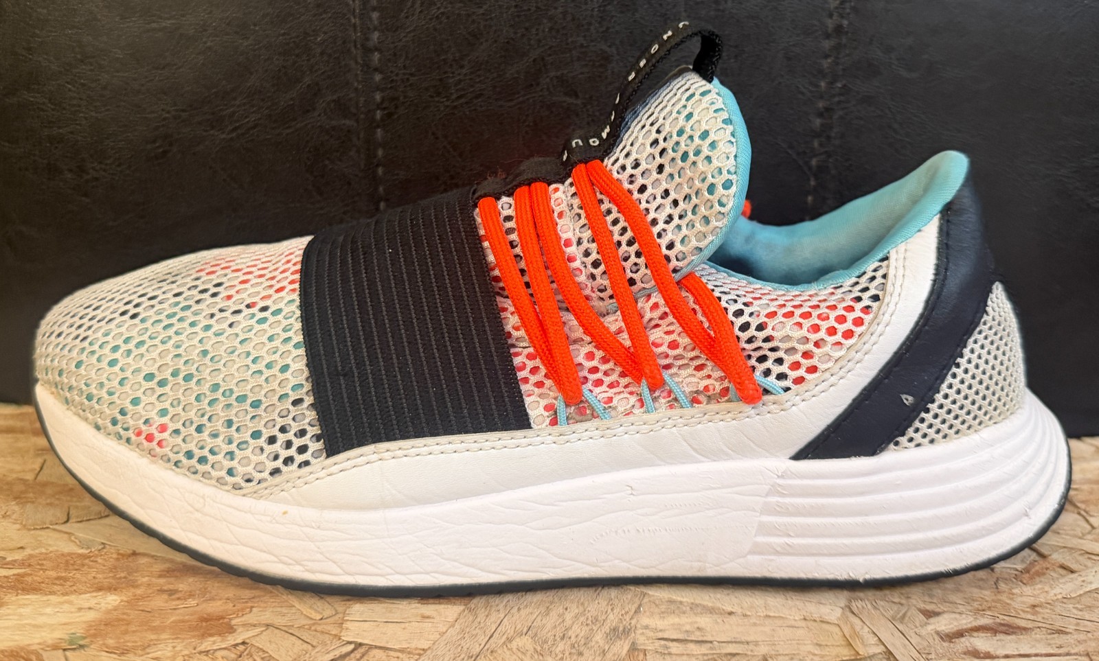 Under Armour Charged Breathe Lace Sneakers-Women's 8-White/Black Mesh-3019973 thumbnail 2