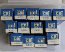 LOT of 13 NOS CEI 50EH5 Power Tubes • Blue Chip Series • Black Plate • NIB