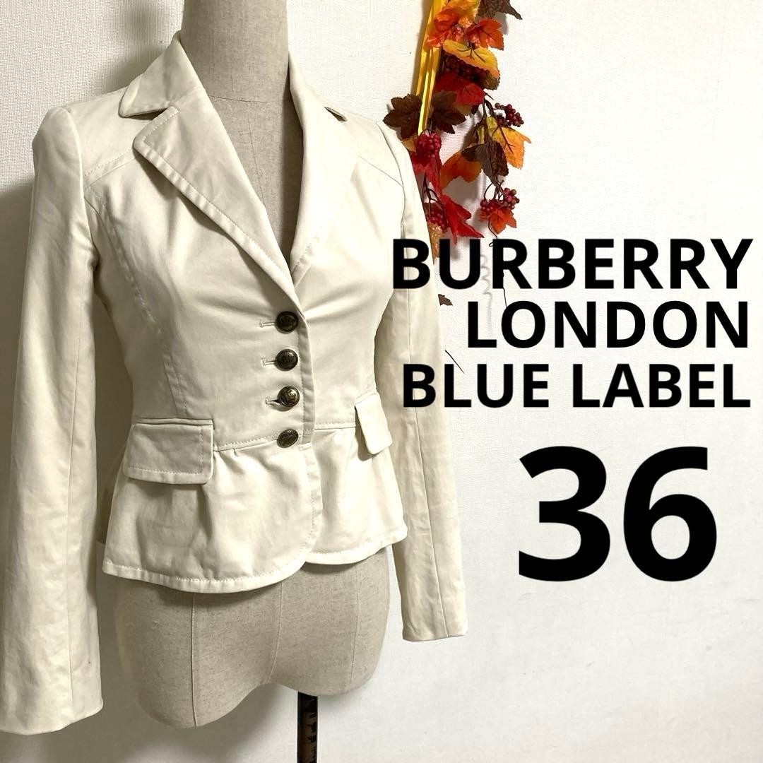 Burberry London Blue Label Stretch Jacket Nova Check Lining Size 36 For Women thumbnail 14