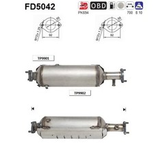 DPF Rußpartikelfilter Dieselpartikelfilter AS FD5042 Cordierit für HYUNDAI JM 2