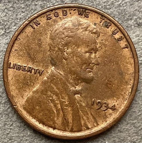 1934p  ~ Lincoln Wheat Cent - [XF EF] Extremely Fine Details ~ B129