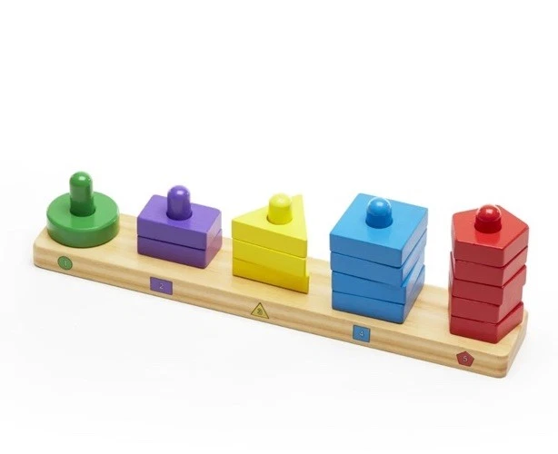 New Melissa & Doug Stack and Sort Board Wooden Educational Toy for age 2+ years - Image 3 of 4